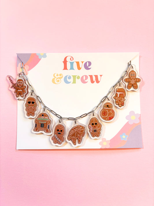Star Wars Gingerbread Charm Necklace And Bracelet