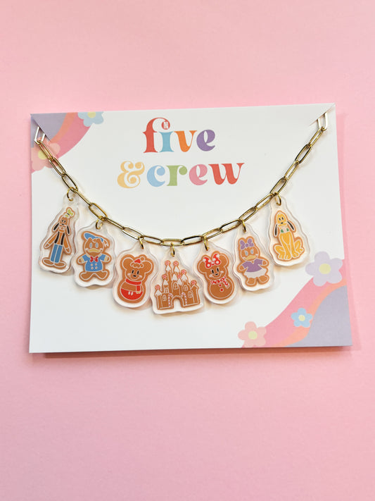 Sen 6 Gingerbread Charm Necklace And Bracelet