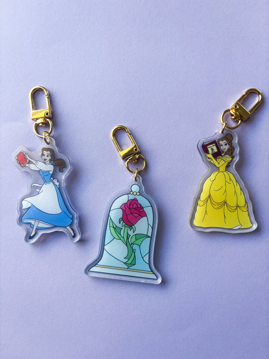 Reading Princess Acrylic Keychains
