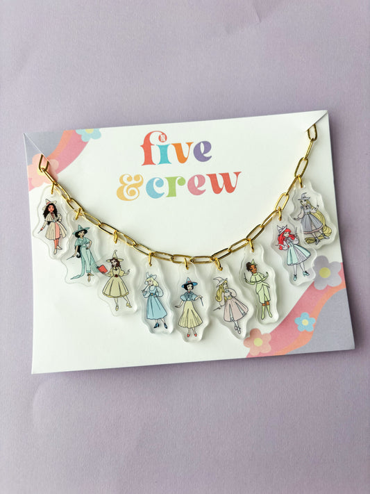 Pastel Witches Charm Necklace