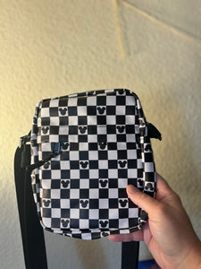 Black Checker Crossbody