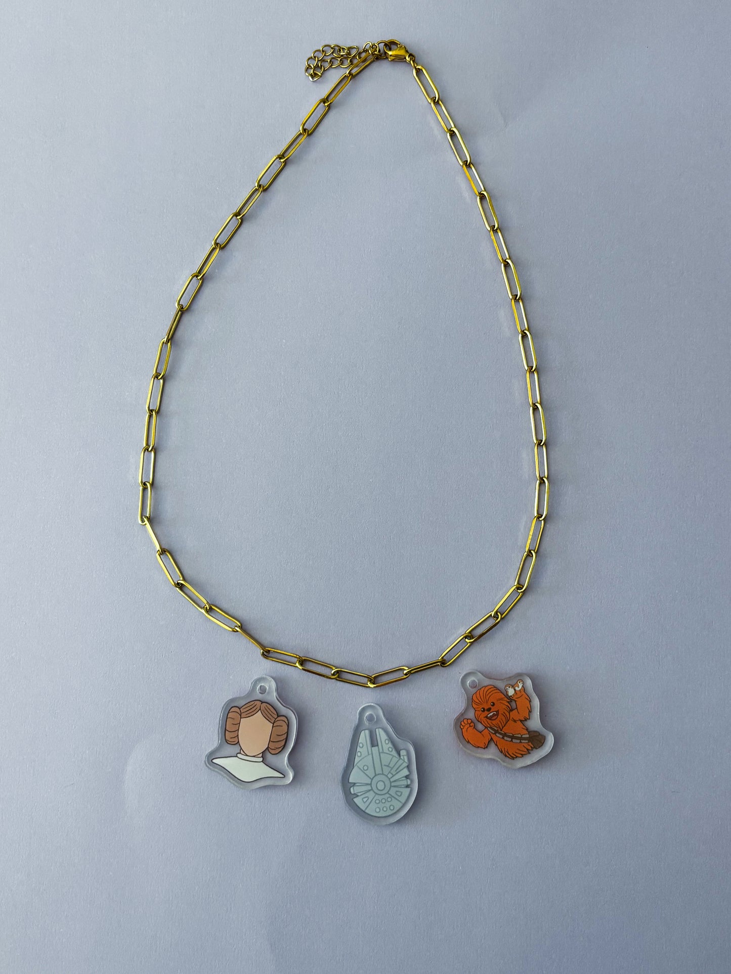 *READ DESCRIPTION *Space Wars Necklace and Long Keychain
