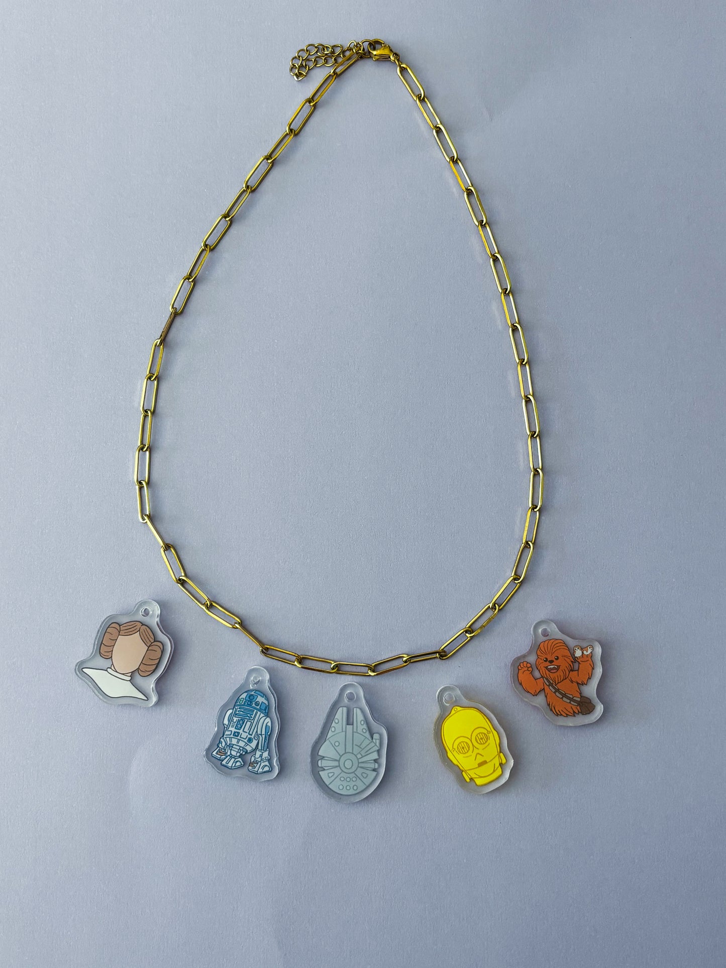*READ DESCRIPTION *Space Wars Necklace and Long Keychain
