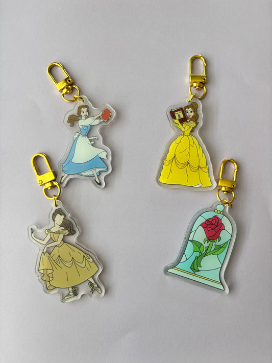 Reading Princess Acrylic Keychains