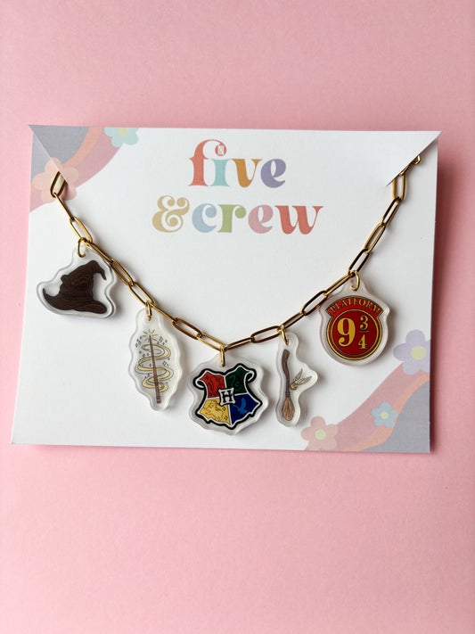 Potter Necklace, Long Keychain, and Bracelet