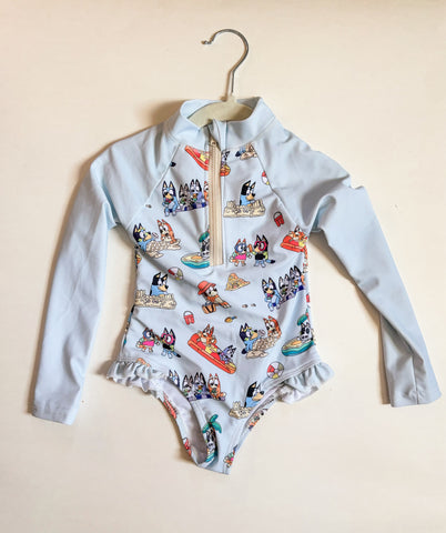 Blue Dog Longsleeve Swimsuits