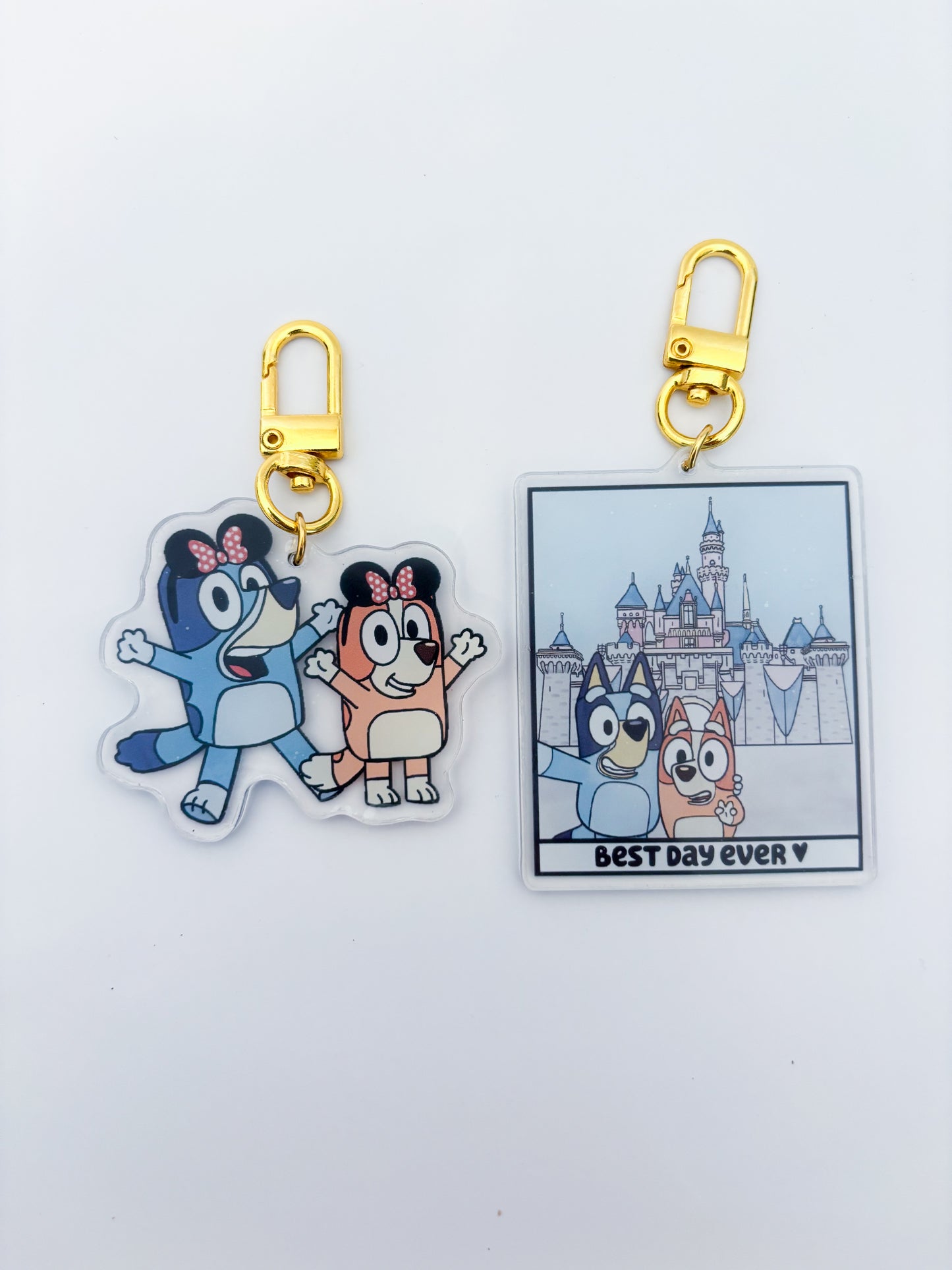 Blue dog  magical acrylic keychains