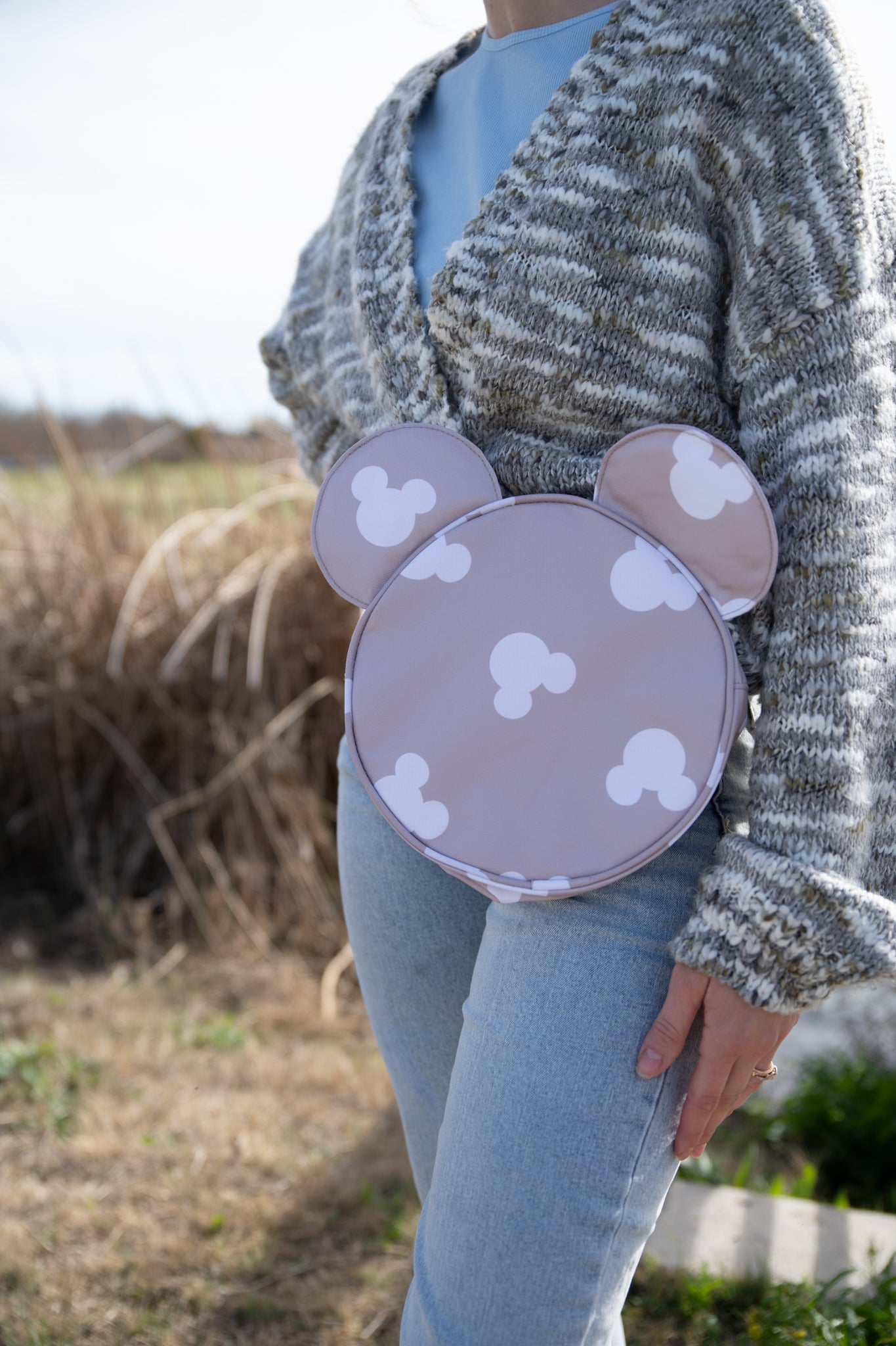 Mouse Shaped Neutral Fanny/Crossbody