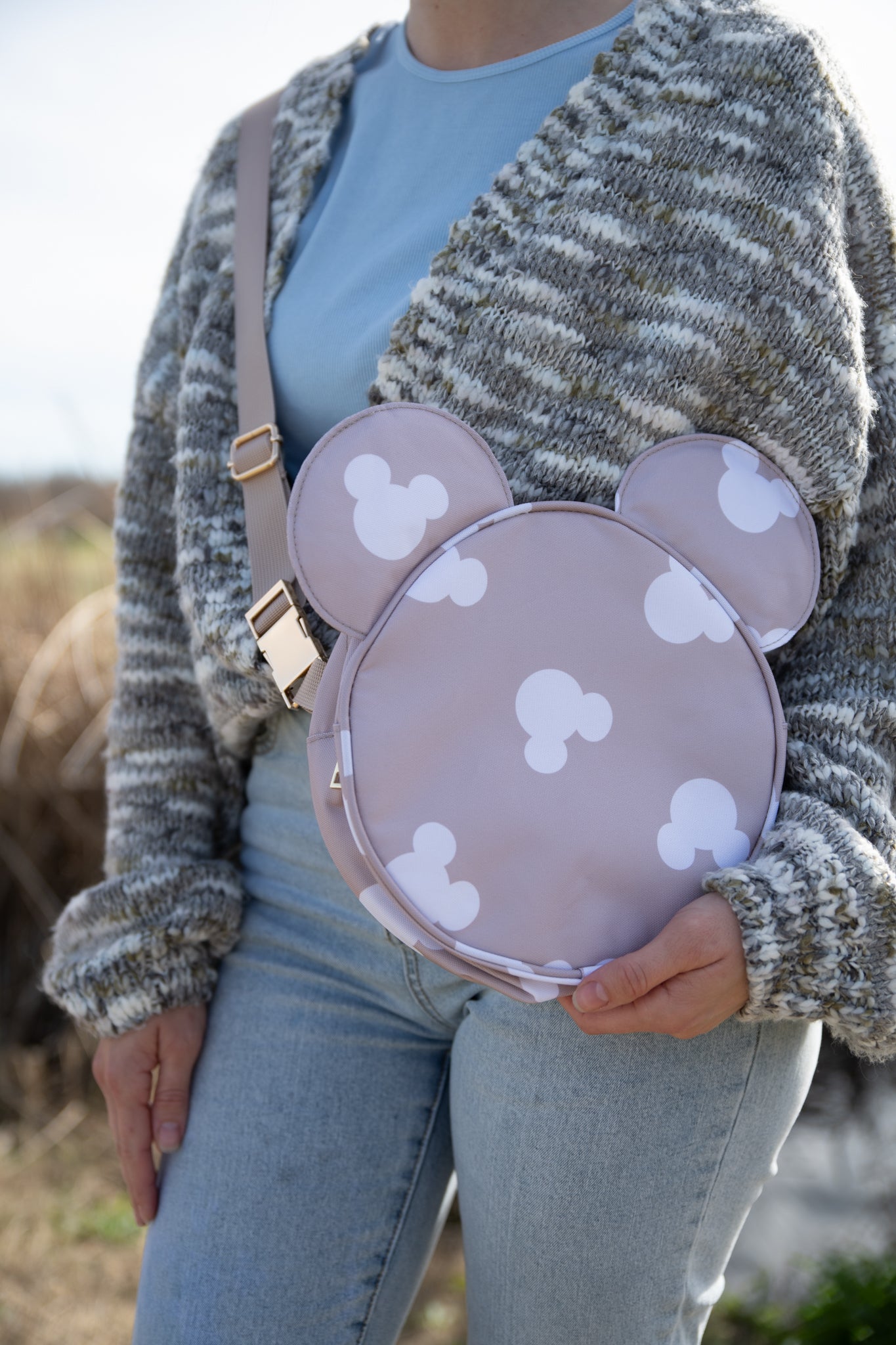 Mouse Shaped Neutral Fanny/Crossbody