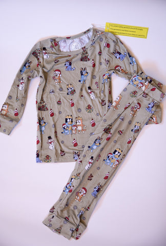 Blue Dog Christmas Pajamas