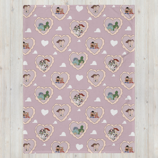 Toys in Love Throw Blanket