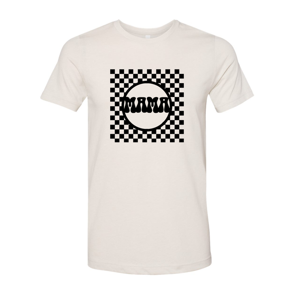 Checkered Mama Tee
