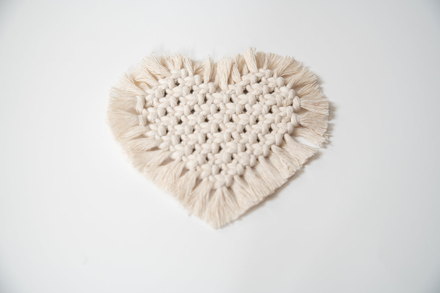 Macrame Heart Coaster