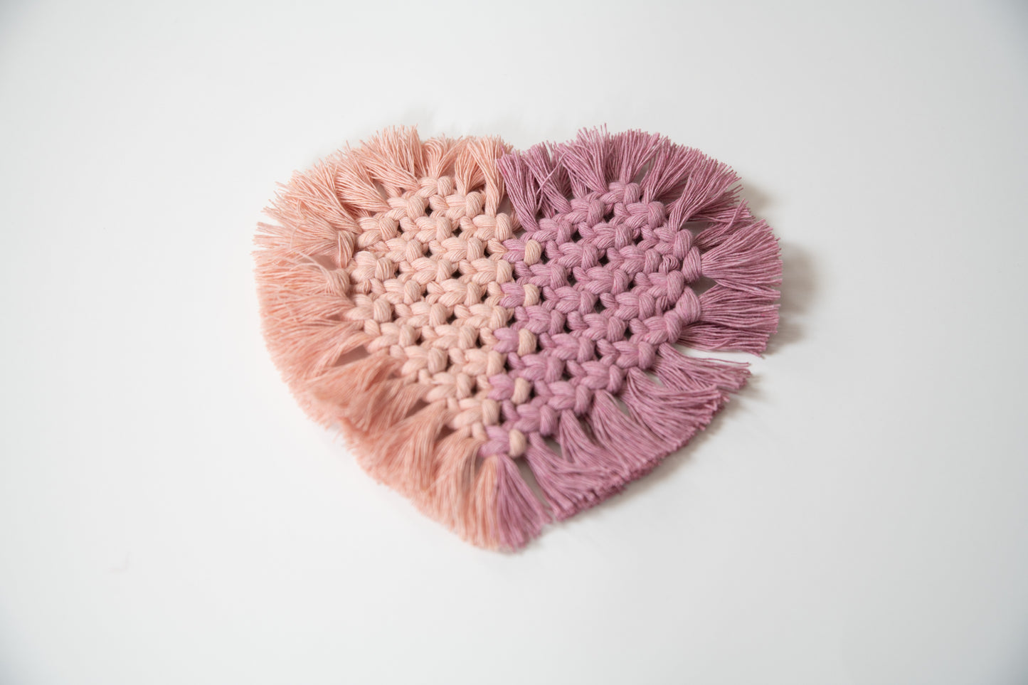 Macrame Heart Coaster